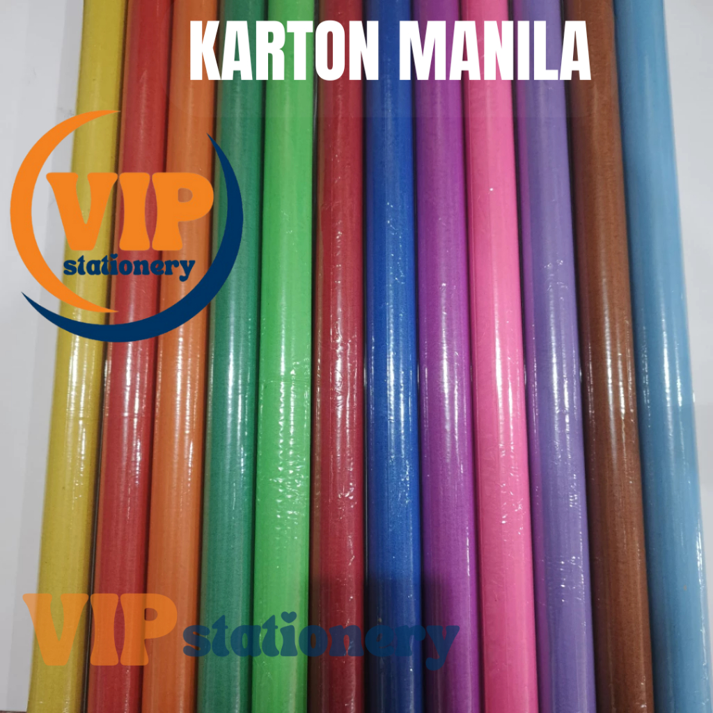 Karton manila warna warni ( 1 Lembar ) / Kertas Karton Manilla Warna