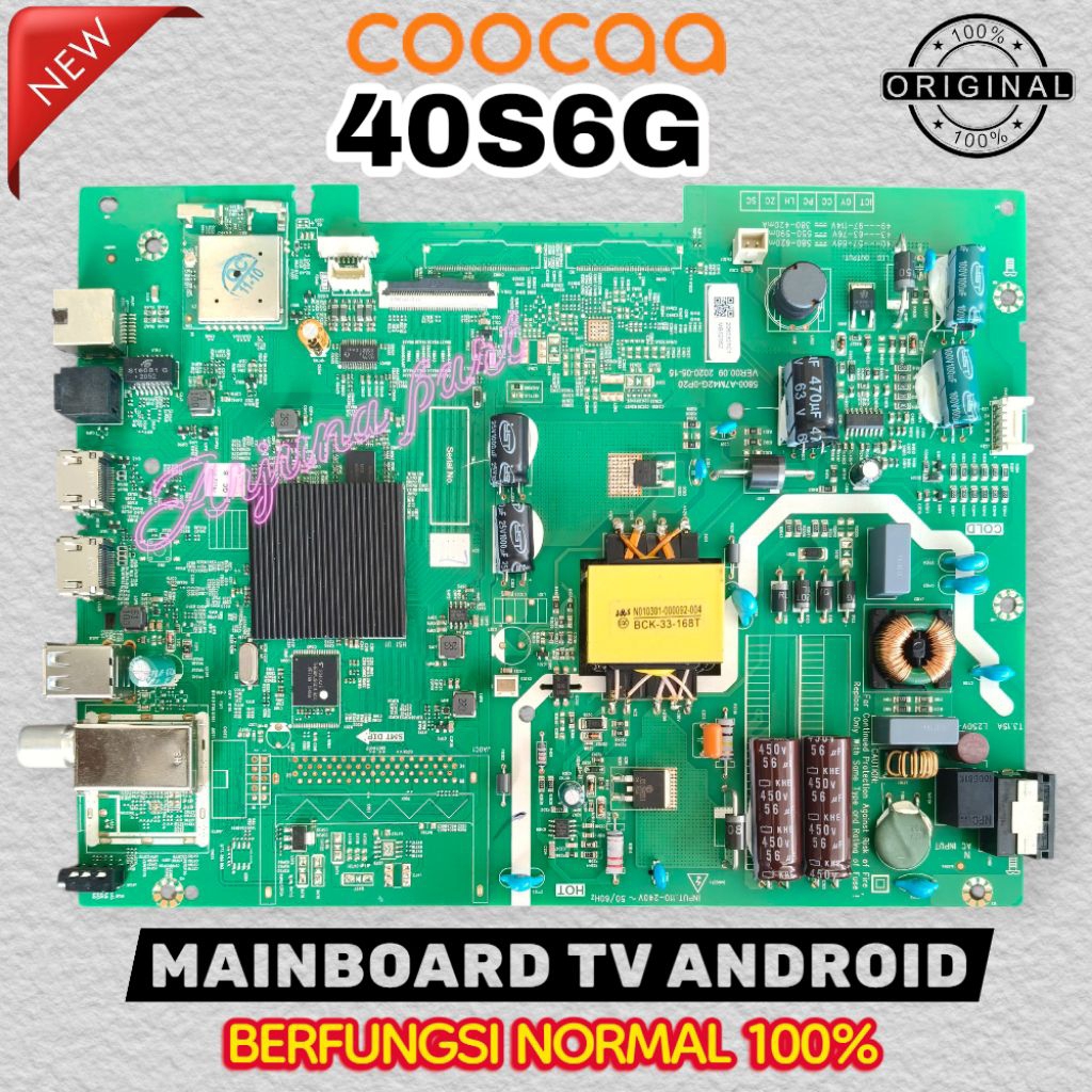 MAINBOARD TV COOCAA 40S6G / MB TV COOCAA 40S6G / MESIN TV COOCAA 40S6G / MODUL TV COOCAA 40S6G / MB 