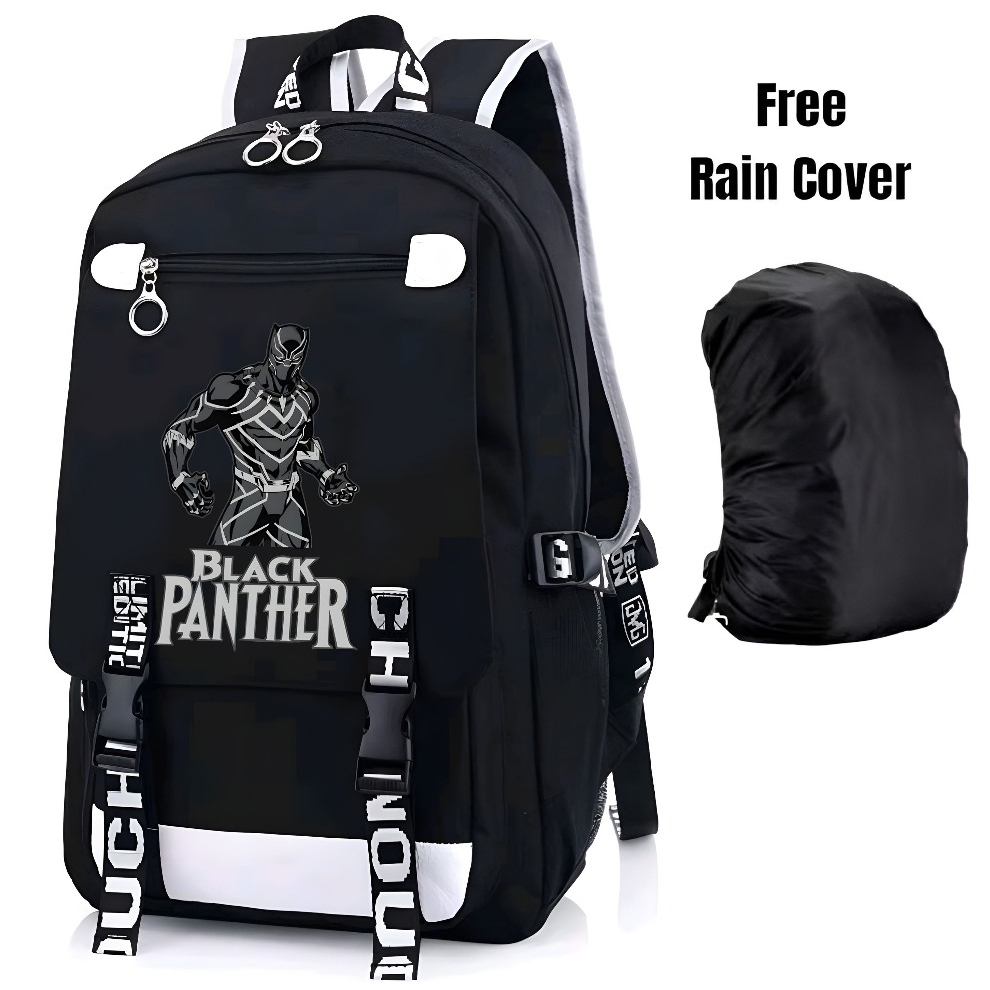 Tas Sekolah Anak SD SMP Laki Laki Perempuan Black Panther Kekinian Termurah COD Terbaru 2025 / Tas B