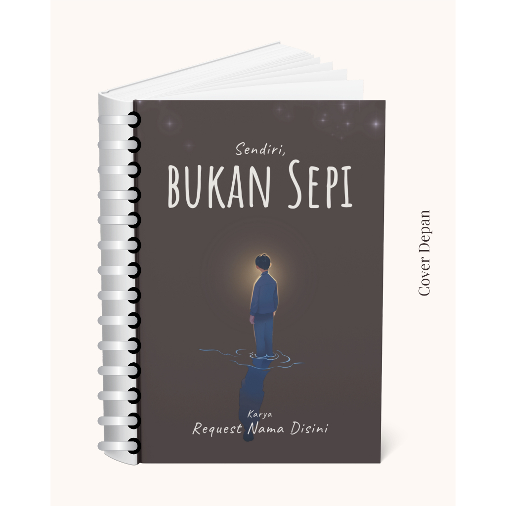 

Notebook A5 Estetik Custom Nama – Buku Catatan Lucu – “Sendiri, Bukan Sepi”