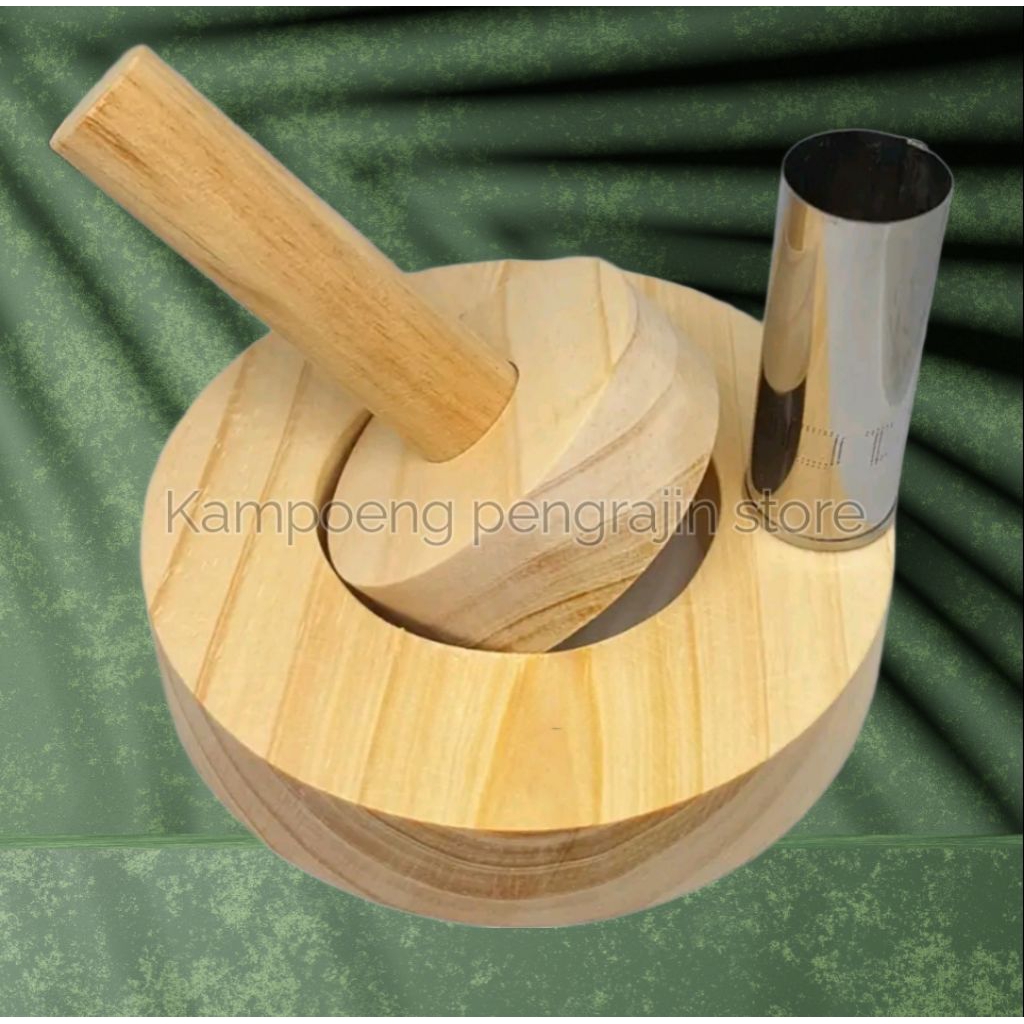 cetakan donat 1 set / cetakan donat kayu / cetakan donat kayu + pembolong / cetakan donat 5 cm