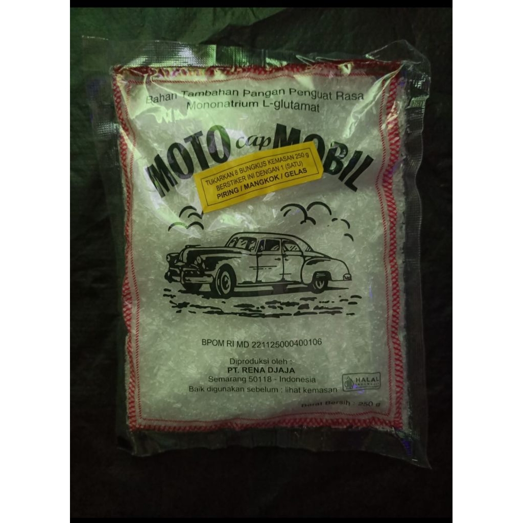 

Moto Penyedap Rasa Cap Mobil 250gram