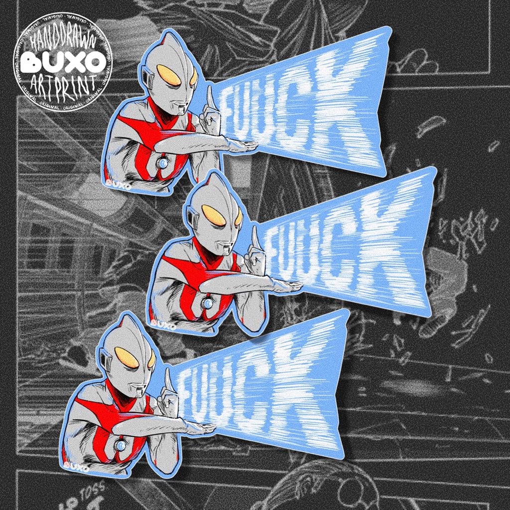 

buxo - ULTRAMAN vinyl sticker / sticker film movie series lucu joke stiker laptop helm koper tumbler waterproof aesthetic y2k