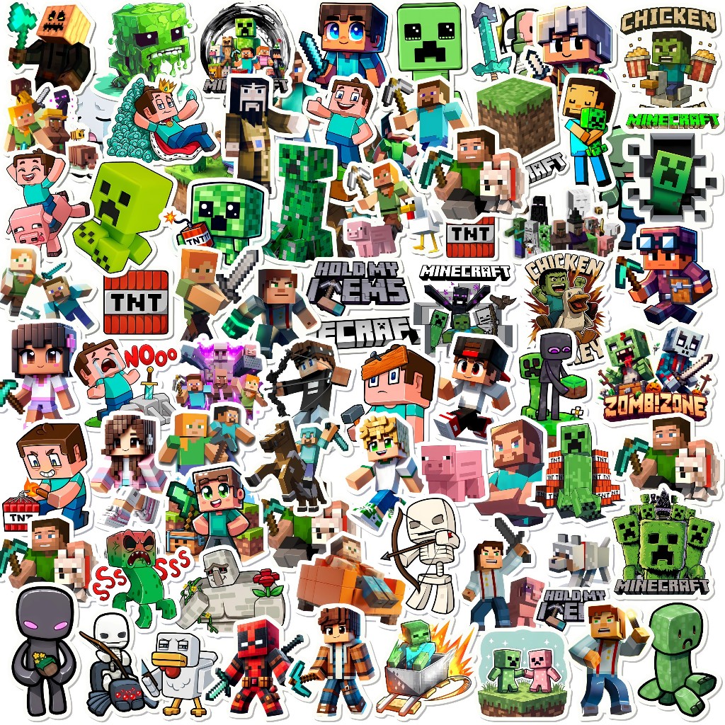 

Sticker Minecraft mainan anak