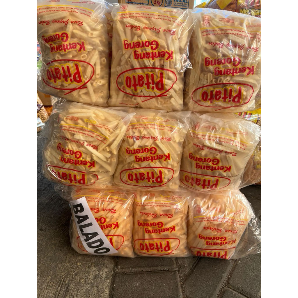 

Pitato Kentang Goreng 250 Gram Potato Rasa Jagung Bakar, Original, Balado Macroni Balado Original Enak Renyah Gurih Deyure snack