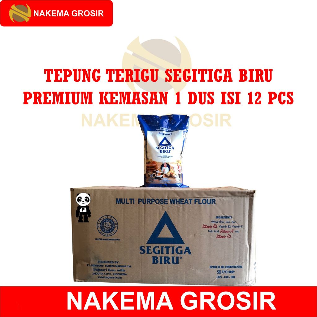 

TEPUNG TERIGU PREMIUM 1 KG 1 DUS - SEGITIGA BIRU - KUALITAS PREMIUM - COCOK UNTUK WARUNG - NAKEMA GROSIR