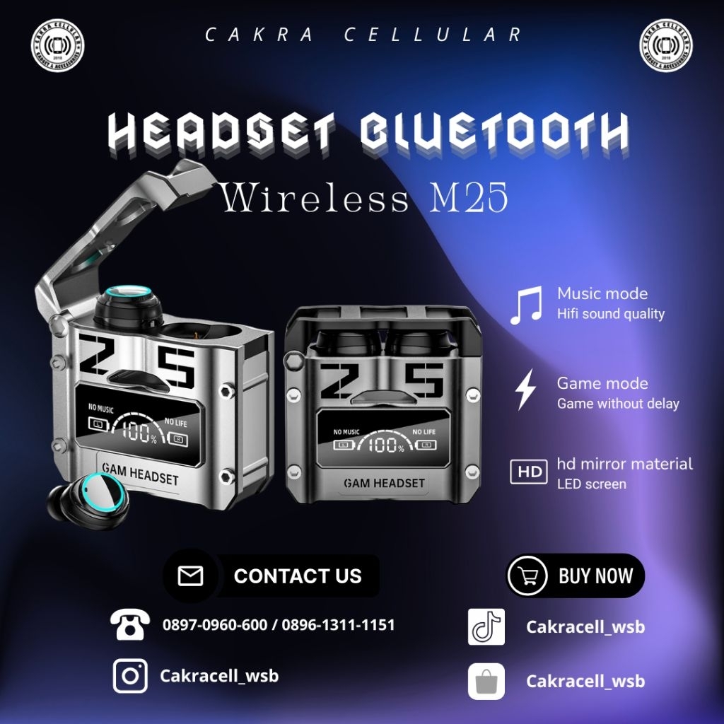HF BT M25 / Headset TWS M25 Gaming Earphone