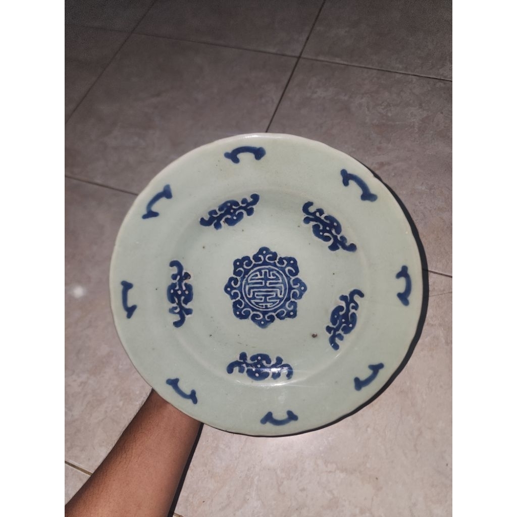 piring keramik kuno sangat langka unik antik warisan mbah