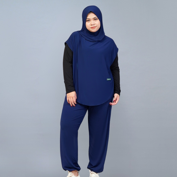 NEW PRODUCT HIJACTIVE - SETELAN OLAHRAGA WANITA MUSLIMAH OUTER HIJAB DAN CELANA PANJANG JERSEY