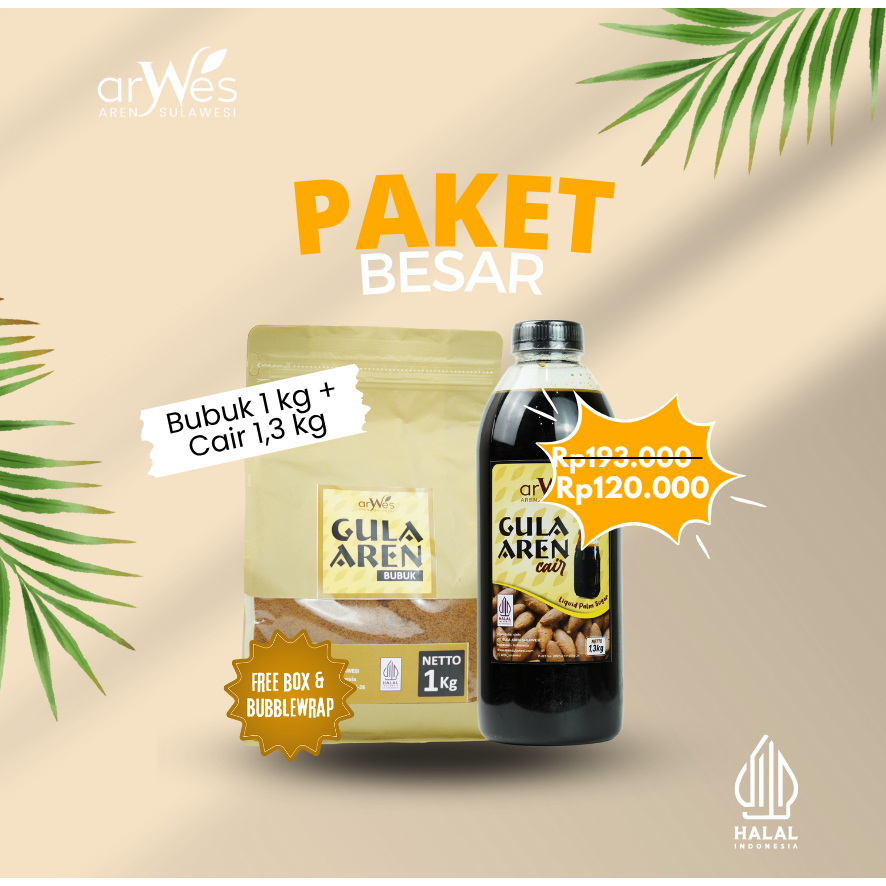 

Gula Aren Paket Besar Premium 1Kg - Arwes