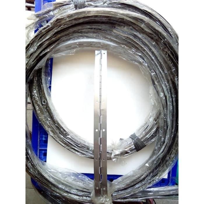 EAK ENGSEL PIANO / ENGSEL PANJANG METERAN /ENGSEL LEMARI PER 3 METER STAINLESS
