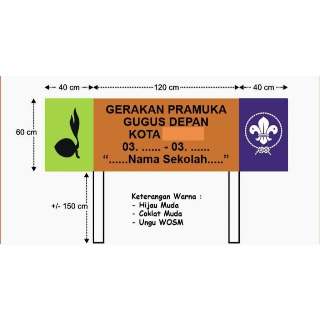 

PAPAN NAMA GERAKAN PRAMUKA + STANDING BESI