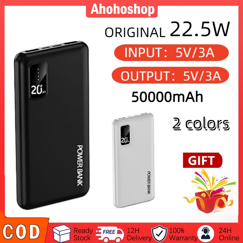 [Original] 50000Mah PowerBank Y65 Dual USB Digital Display Cute Cartoon Power Bank 2A Fast Charging