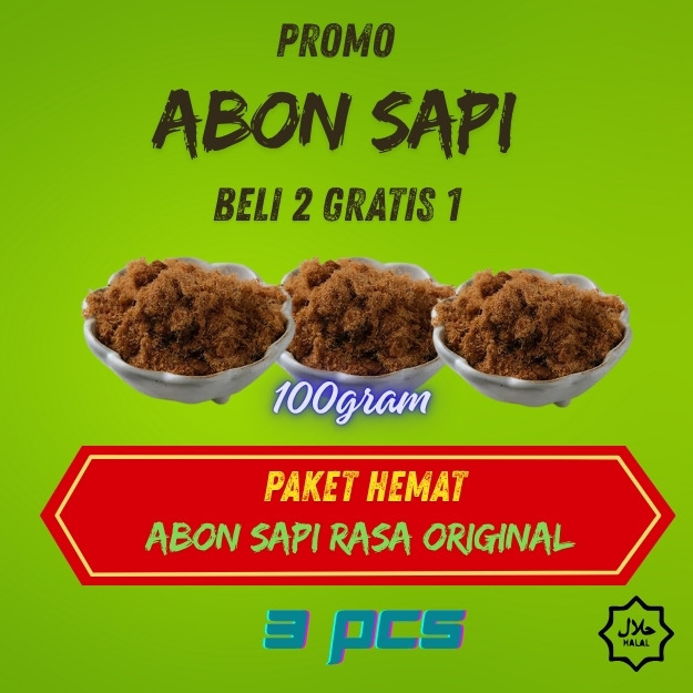 

HEMAT!!! ABON SAPI ORIGINAL 3 PCS / ABON SAPI RASA ORIGINAL