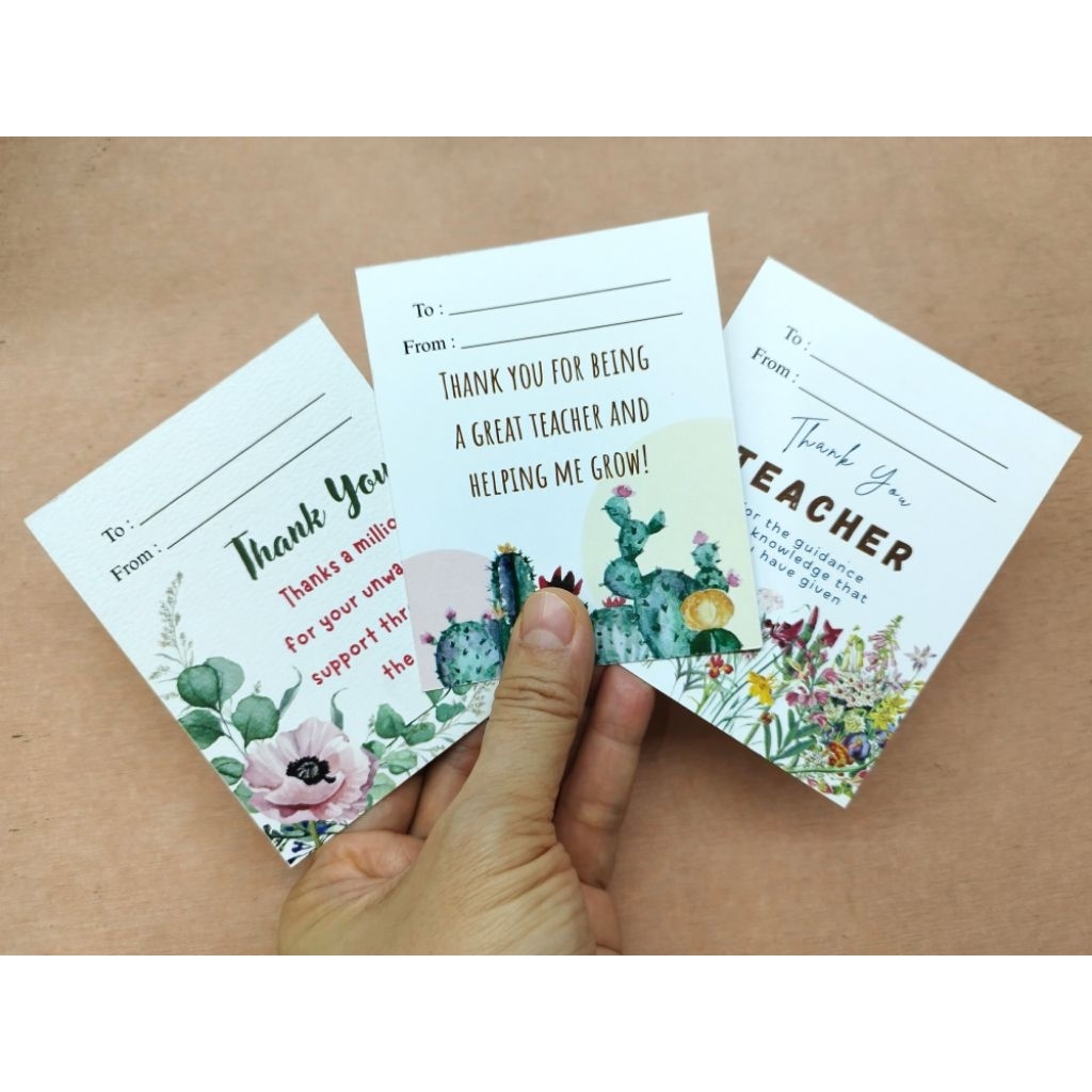 

thank you teacher 15 pcs N floral mix 3 motif