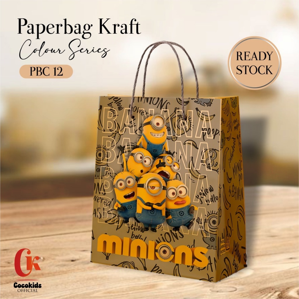 

[MINOR 100] Paper Bag Kraft Sablon - Tas Kado Ultah/Souvenir Bahan Kraft - Paket Sablon & Afdruk