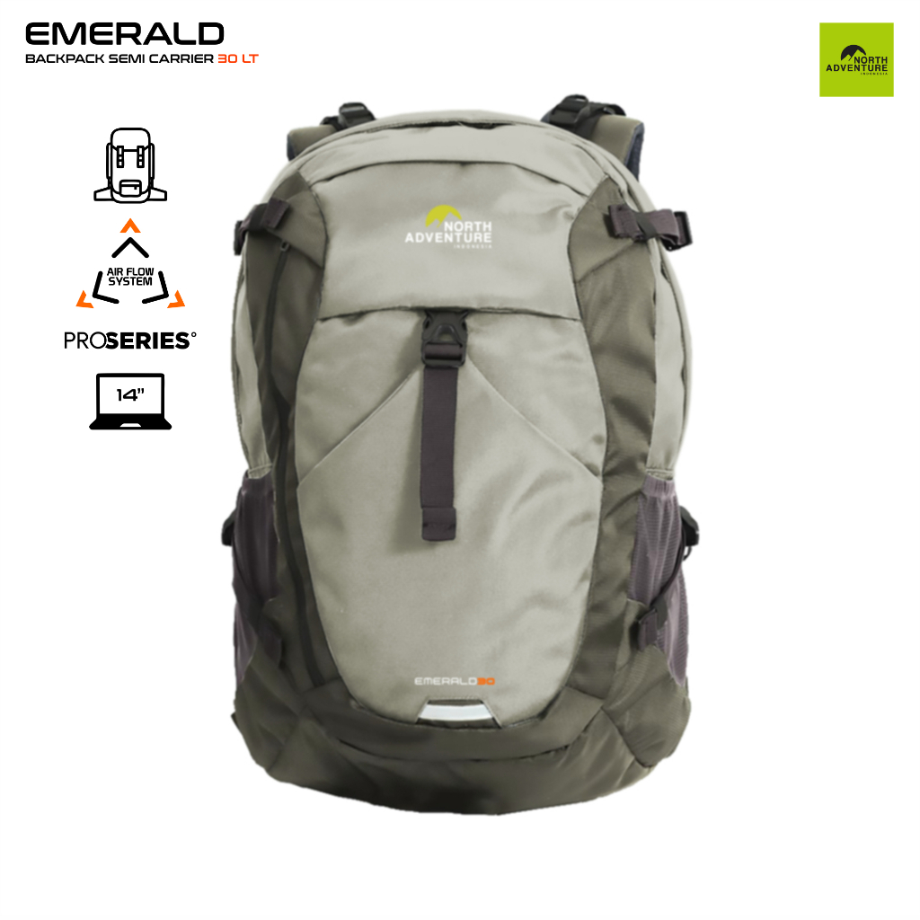 North Adventure - Tas Ransel Daypack Semi Carrier 30 Liter - EMERALD