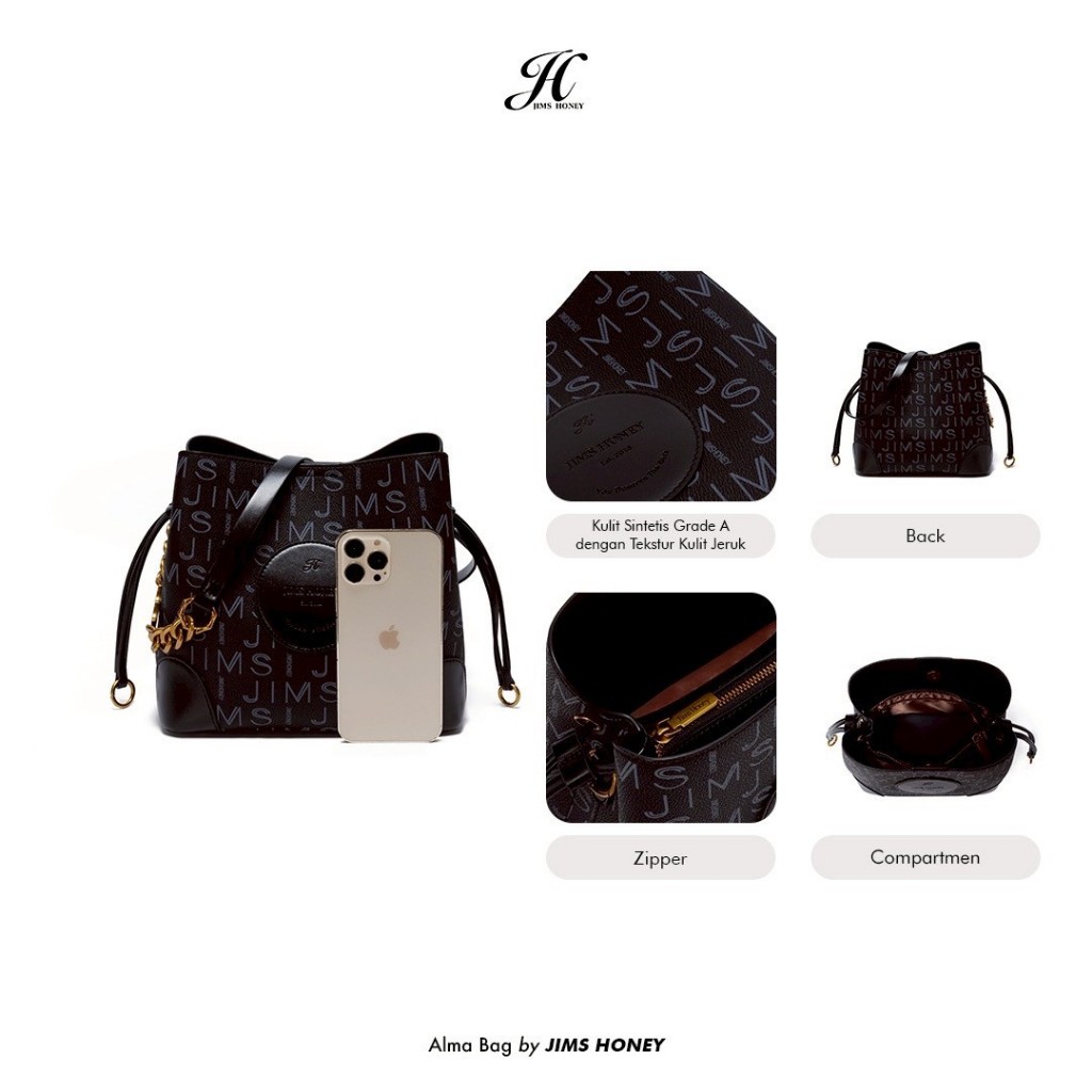 JIMS HONEY ALMA BAG Tas Selempang Wanita Slingbag Cewek Jimshoney Trendy Elegan Kulit
