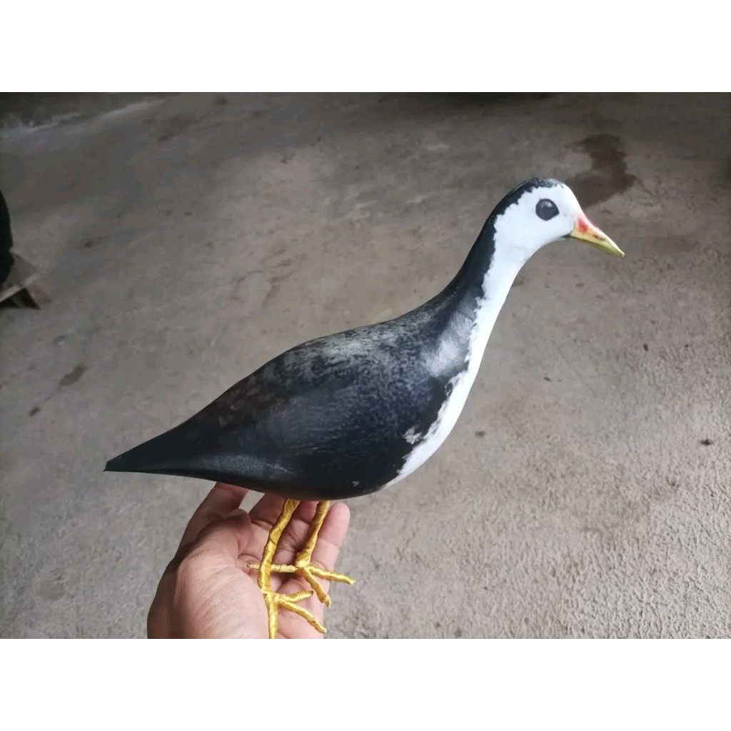jontrot patung burung ruak2 kareo padi / boneka mainan manuk sawah