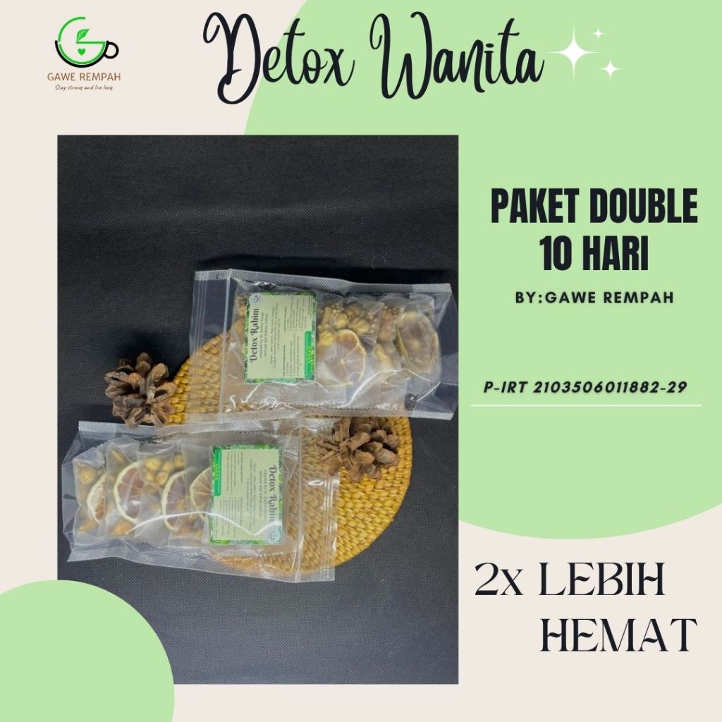 

Paket 10 Hari Detox Wanita-By Gawe Rempah
