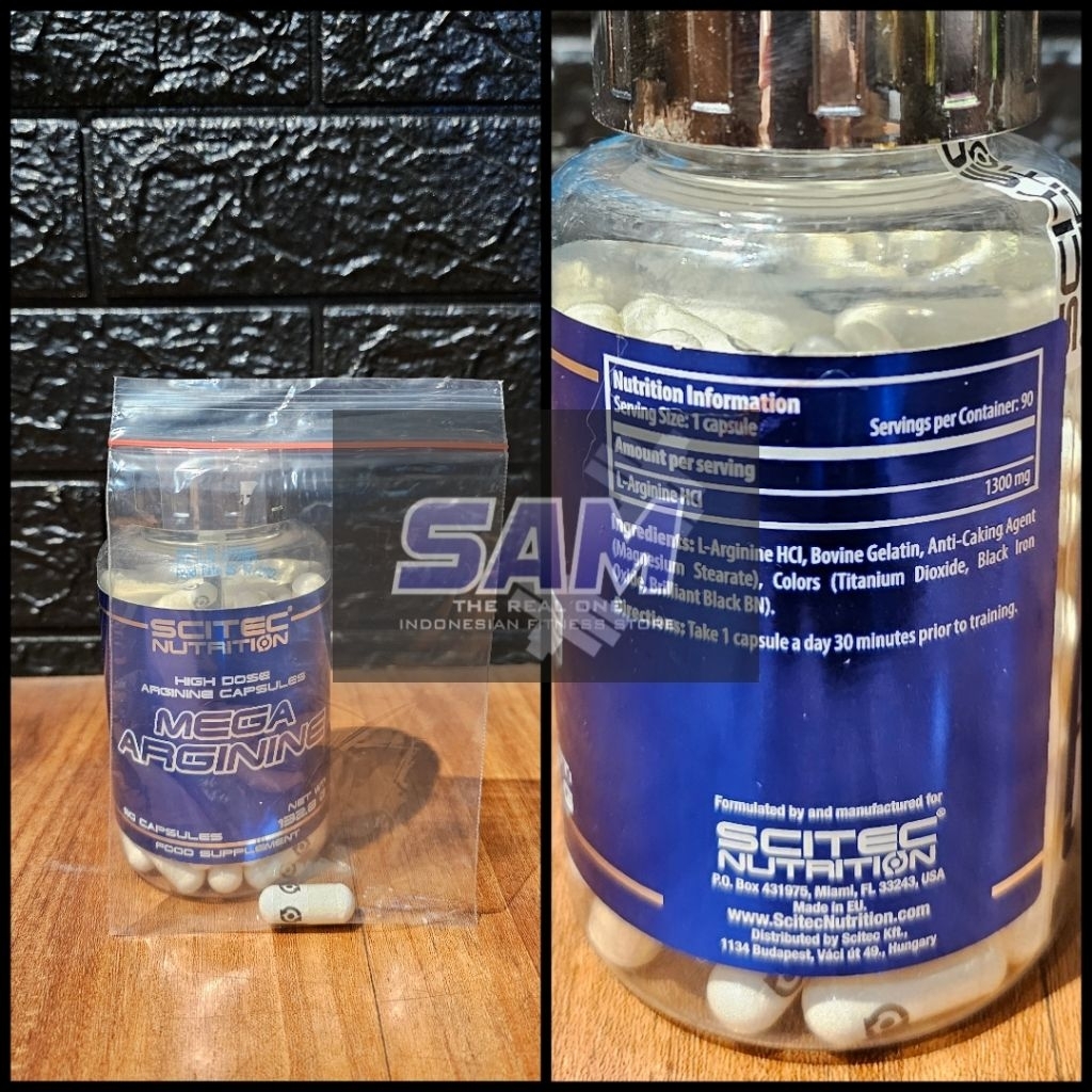 Suplemen Fitness Eceran Repack SCITEC Mega Arginine 1 kapsul