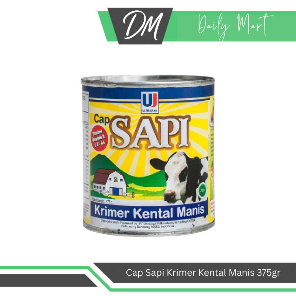 

Ultra Cap Sapi Krimer Kental Manis Kaleng 375gr - Susu Kental Manis Premium Enak Murah Bergizi