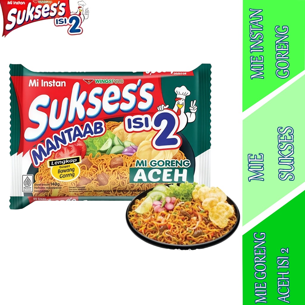 

Mie goreng Aceh - Mi Sukses Isi 2 - Mie Goreng Instan - 140gr