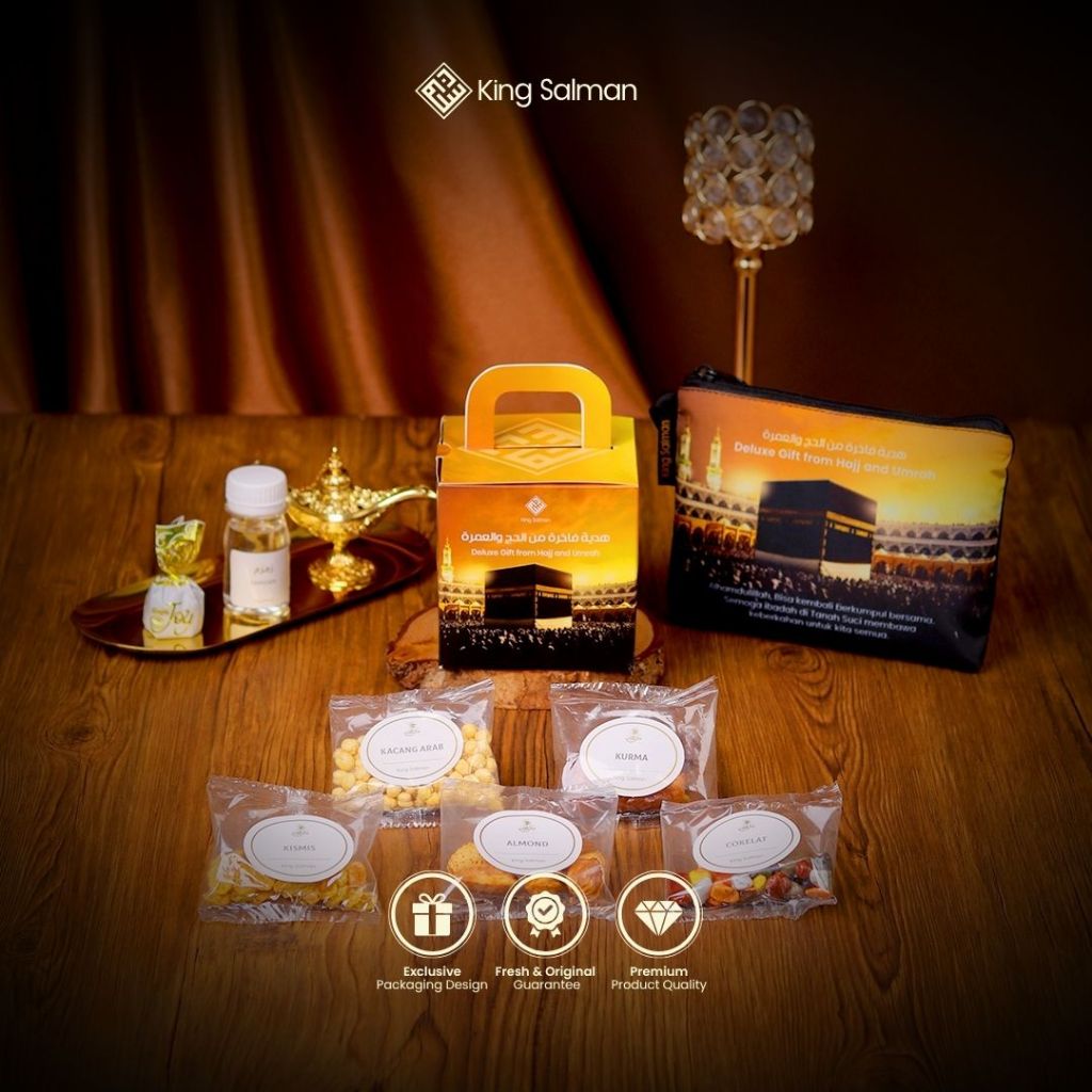 

King Salman - Oleh Oleh Haji & Umroh SHAFA 1 Pcs & MARWAH 1 Pcs Gold - Paket Sample