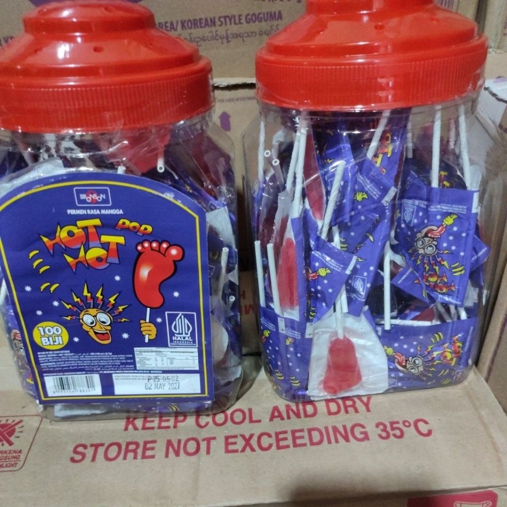 

Permen Hot Hot kaki ✓ Toples ✓ 100 pcs