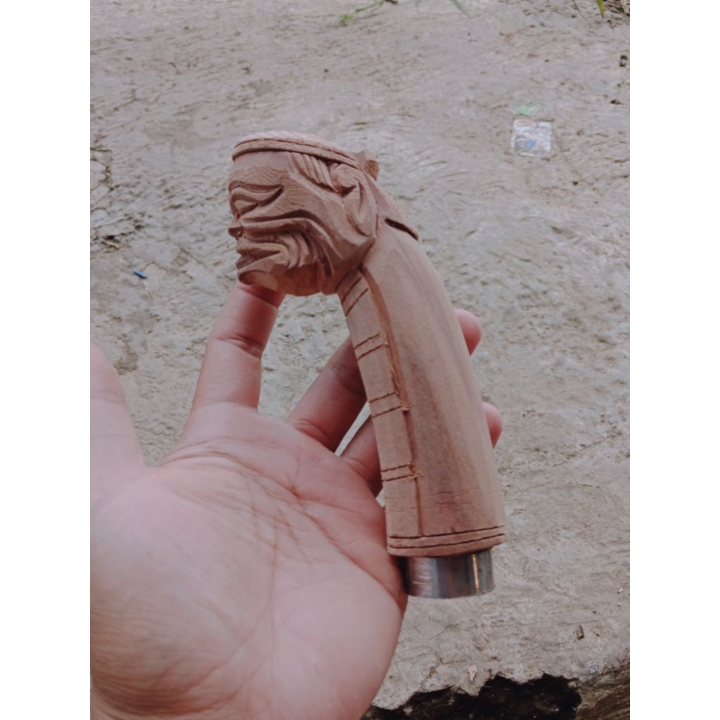 gagang golok bentuk cepot /gagang cepot /gagang pisau unik