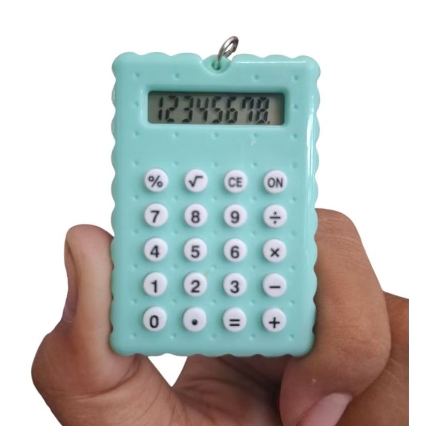 

kalkulator MINI BISCUIT gantungan kunci 8 digit kalkulator saku