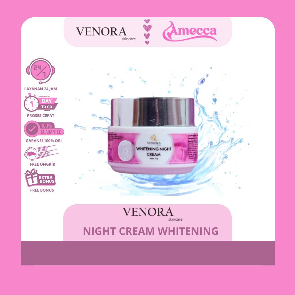 [COD] Venora Whitening Night Cream | Cream Malam Venora