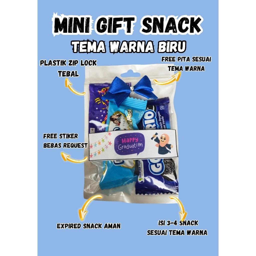 

MINI GIFT MINI HAMPERS PARSEL MINI SNACK TEMA WARNA BIRU