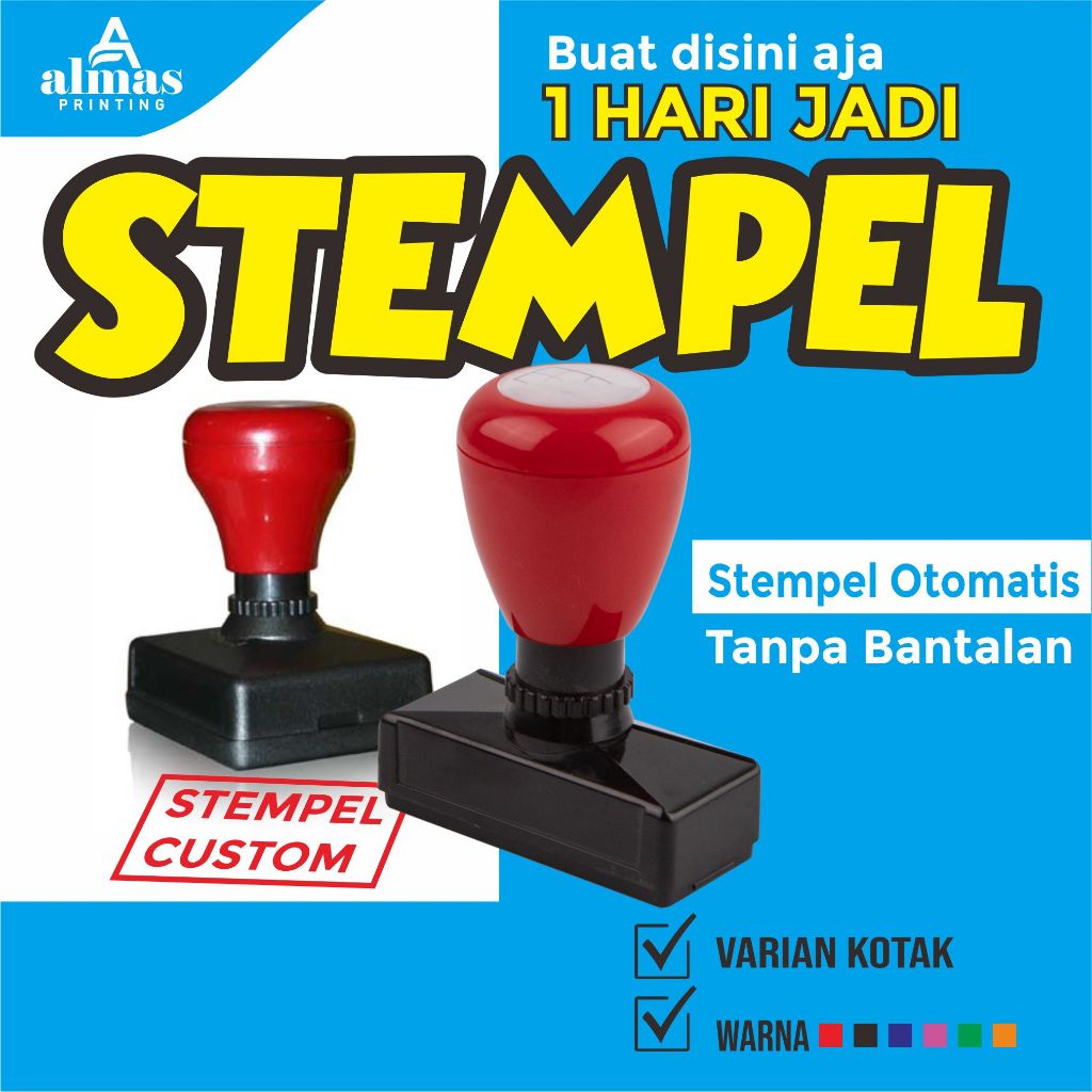 

CETAK STEMPEL FLASH (1 hari jadi) PERSEGI PANJANG dan KOTAK OTOMATIS CEPAT / CUSTOM STEMPEL / STEMPEL KILAT