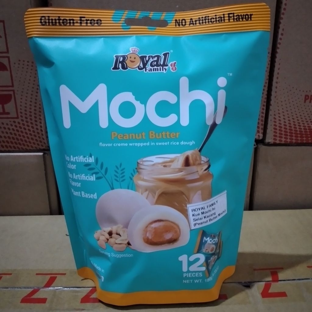 

royal family mochi peanut butter 180 gr [ isi 12 pcs ]