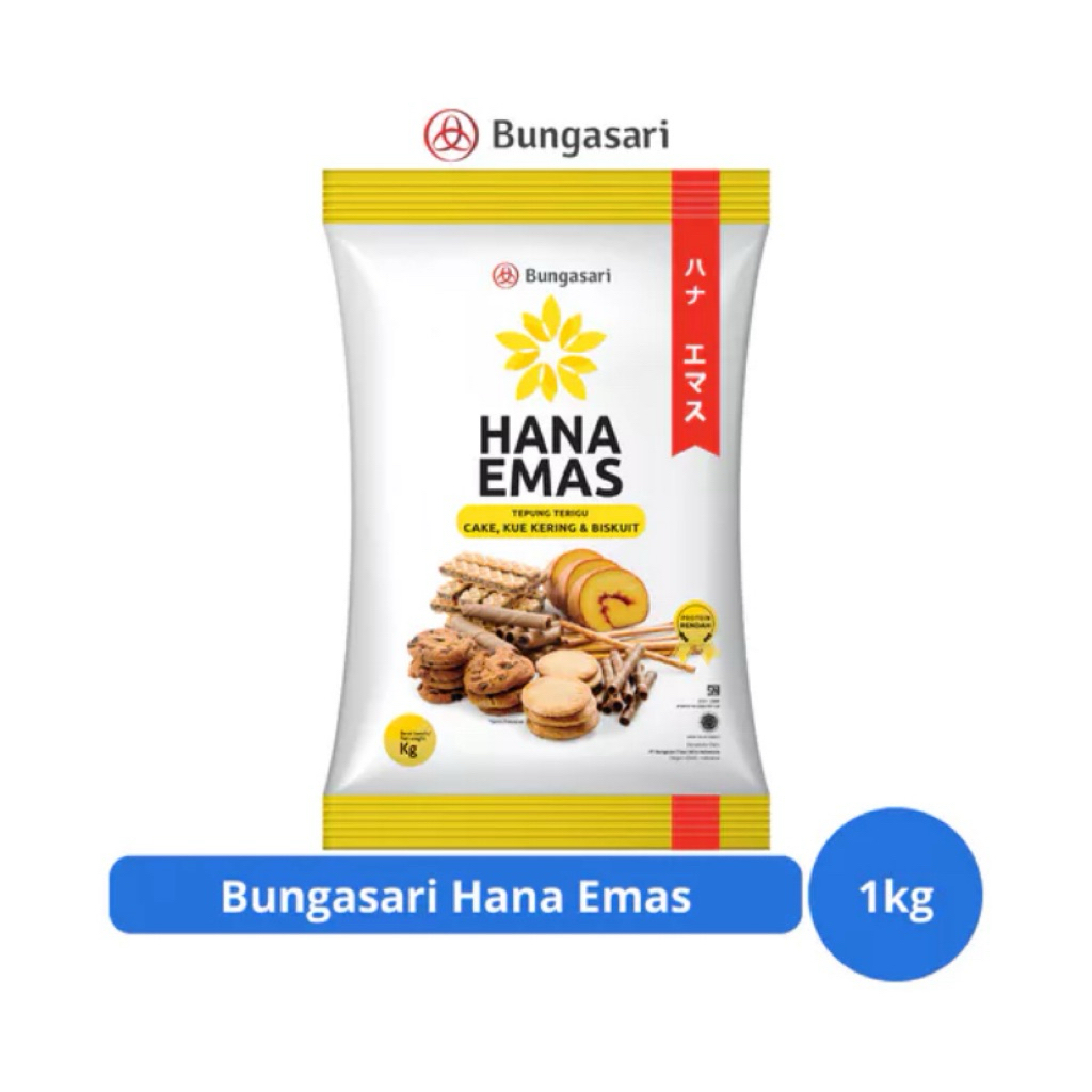 

Bungasari Hana Emas 1kg – Tepung Premium untuk Cake, Kue Kering & Biskuit Lezat