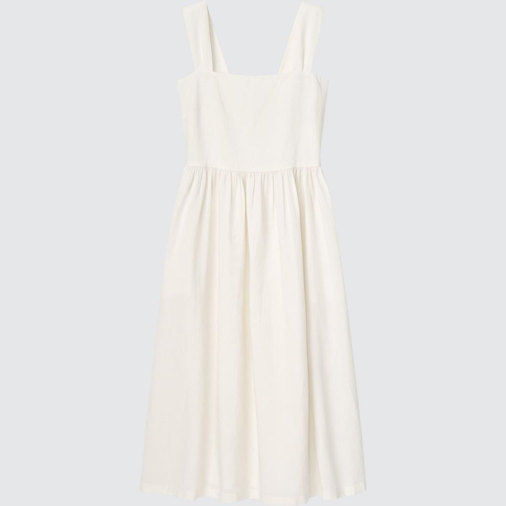 (BARU) LINEN BLEND DRESS UNIQLO
