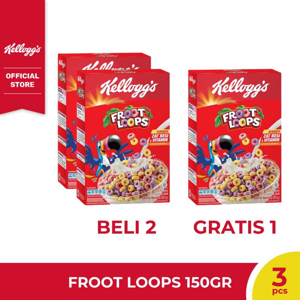 

BELI 2 GRATIS 1 - Kelloggs Froot Loops Sereal 150g