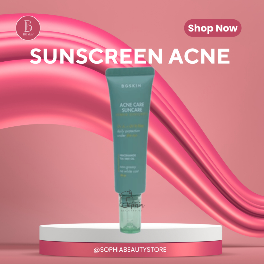 Suncare Acne Beauty Glow Skincare BG Skin lotion tabir surya sunscreen anti UV pelindung kulit bermi