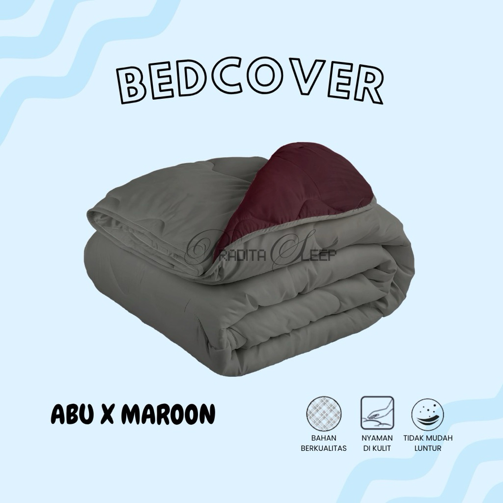 Bedcover saja motif polos 120x200/145x230/160x230/180x230/200x230