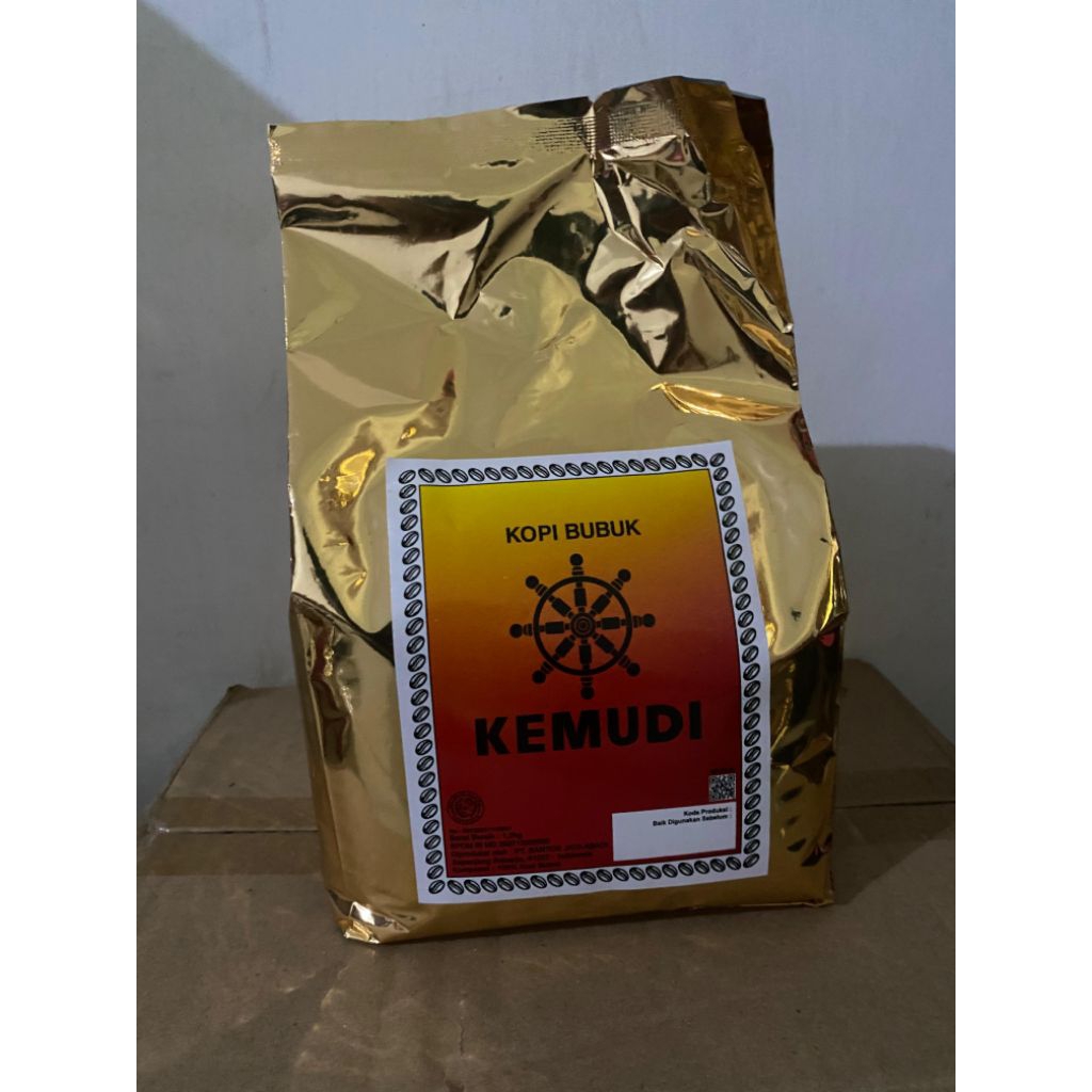 

KOPI BUBUK KEMUDI berat kopi 1,5kg produksi kapal api