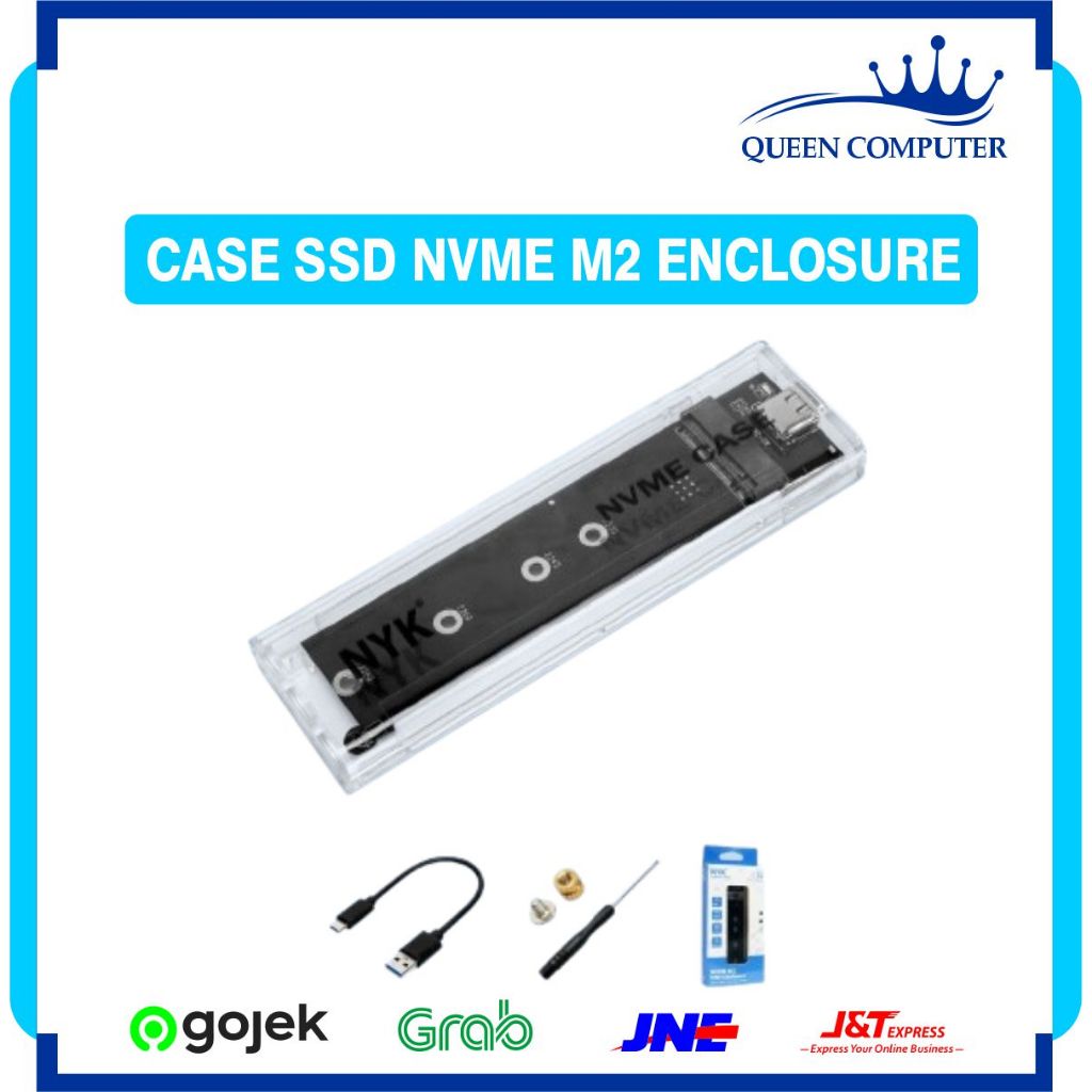 SSD Case SSD Enclosure NVME M2 Transparant S1 NYK Casing SSD Casing