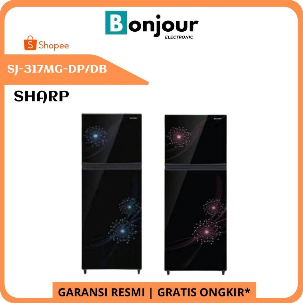 Kulkas Sharp 2 Pintu InverterSJ-317MG-DP/DB 256 liter Sharp SJ317MG SJ317