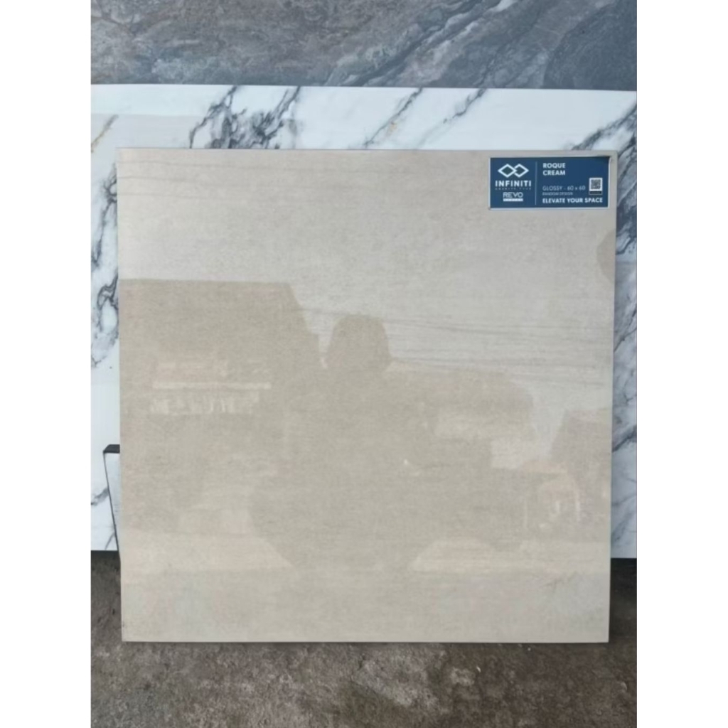 GRANITE LANTAI 60X60 ROQUE CREAM | GLOSSY | INFINITI