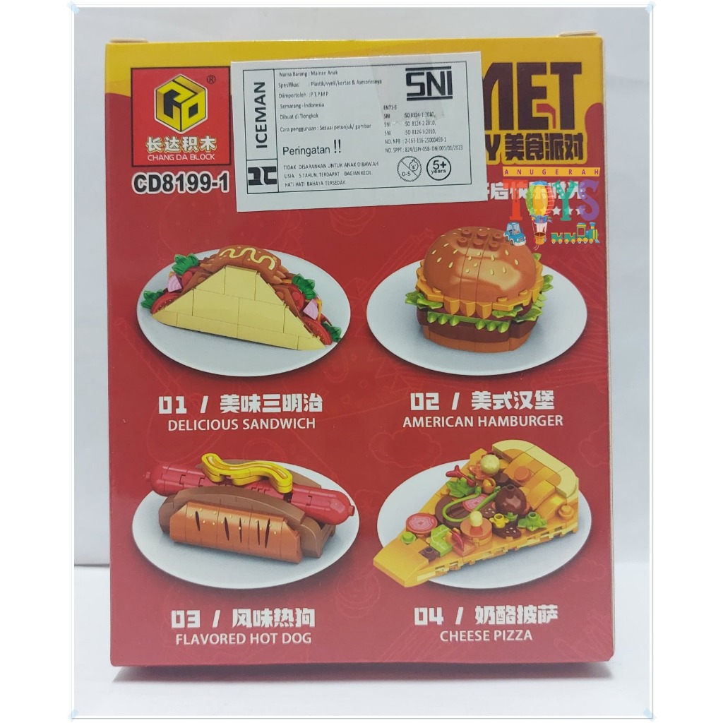 Mainan Brick Gourmet Party - Makanan - Mainan Balok