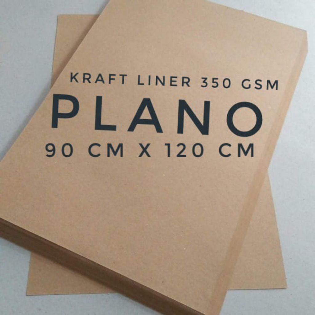 Kertas Samson / Kertas Coklat / Kertas Kraft Liner 350 gsm Ukuran Plano 90 cm x 120 cm
