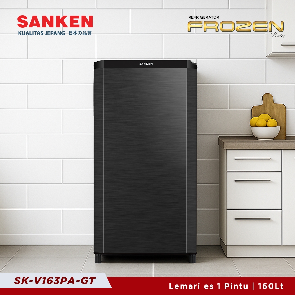 Sanken Kulkas Satu Pintu SK-V163PA-GT Grey Titanium