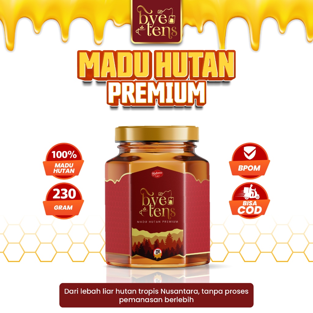 

Bye Tens - Madu Hutan Premium isi 230 gr Bantu Memperkuat sistem imun, membantu tubuh melawan penyakit dan infeksi