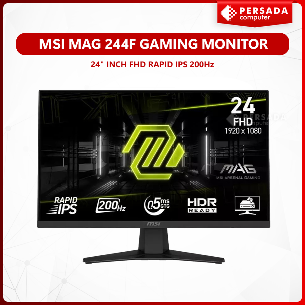 MSI MAG 244F GAMING MONITOR 24" Inch FHD RAPID IPS 200Hz