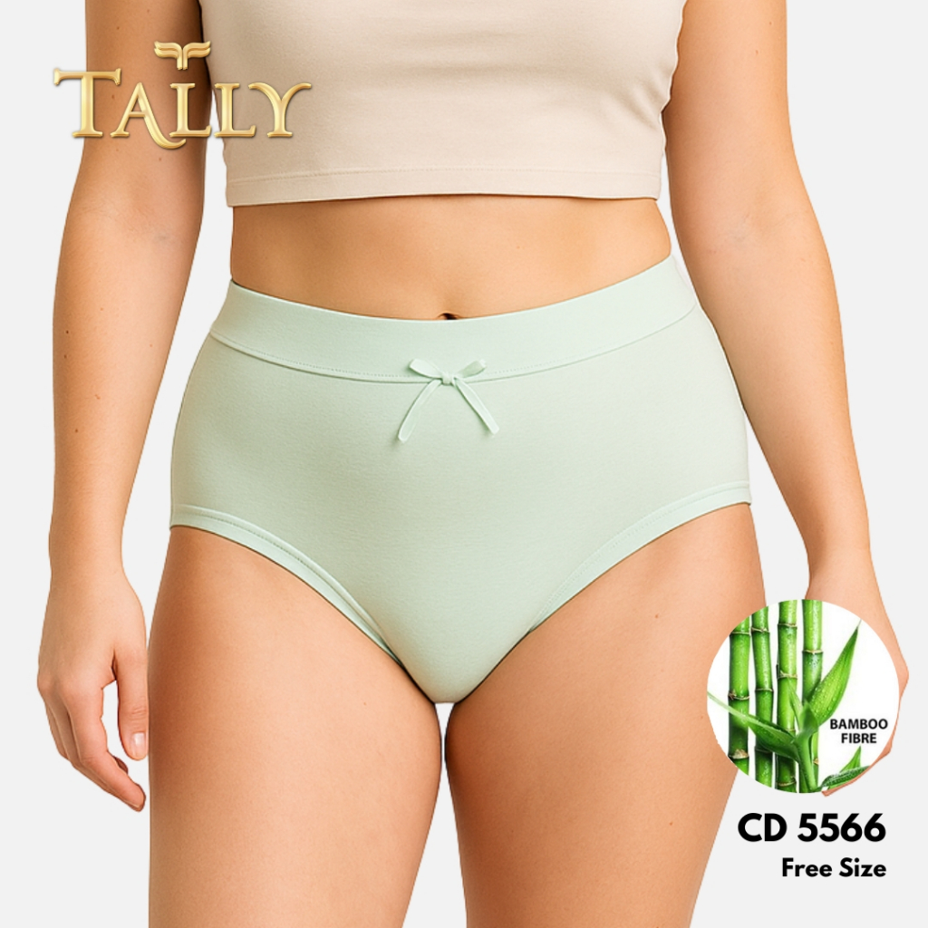TALLY CD 5566 Celana Dalam Wanita Bahan Katun Bambu fit to L - XL CD Wanita Basic Pakaian Dalam